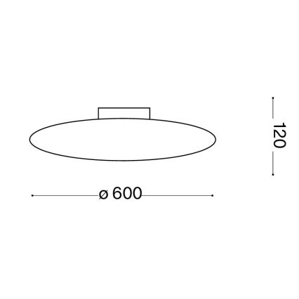 Ideal Lux - Plafonieră SMARTIES, 3x E27, 42W, 230V, Ø 60 cm, alb