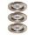 Ideal Lux - Set 3x spoturi încastrate JAZZ, 1x GU10/50W/230V, Ø 7,7 cm, bronz