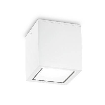 Ideal Lux - Spot de exterior TECHO 1xGU10/20W/230V 15x15 cm IP54 alb