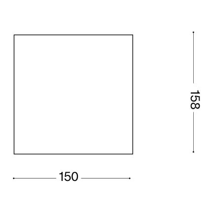 Ideal Lux - Spot de exterior TECHO 1xGU10/20W/230V 15x15 cm IP54 alb