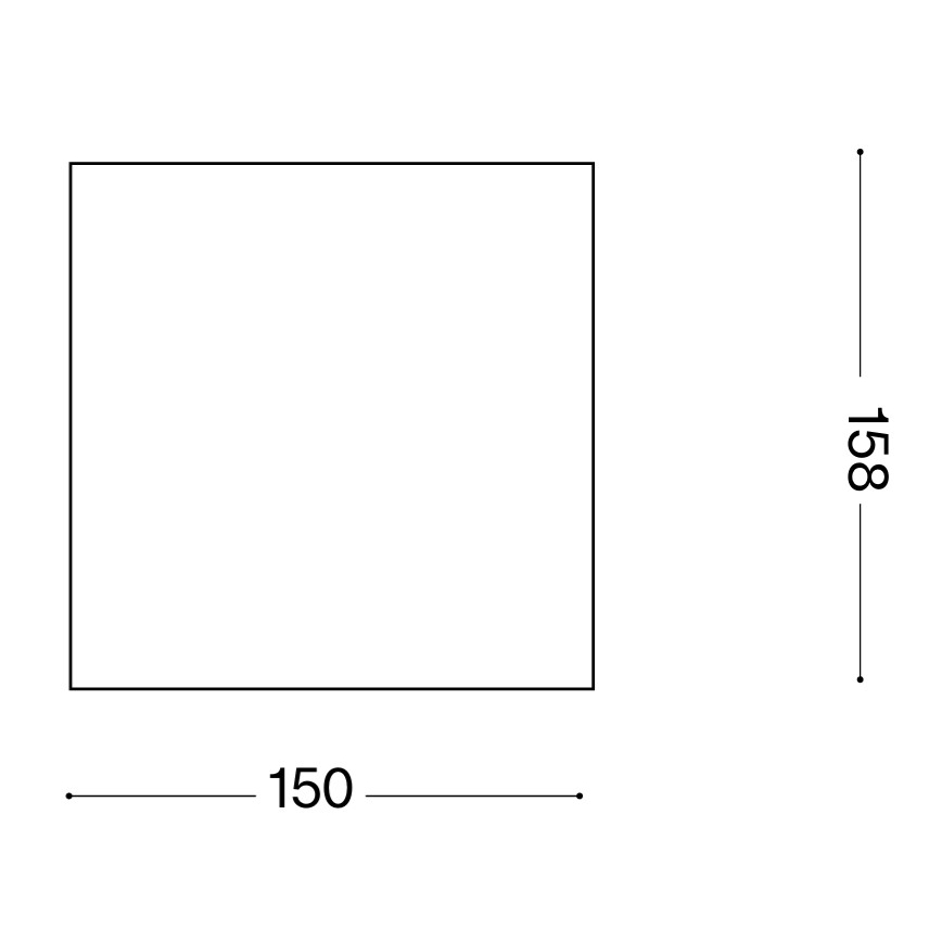 Ideal Lux - Spot de exterior TECHO 1xGU10/20W/230V 15x15 cm IP54 alb