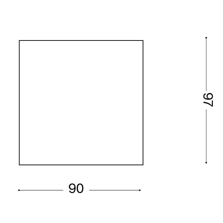 Ideal Lux - Spot exterior TECHO 1xGU10/20W/230V 9x9 cm IP54 alb