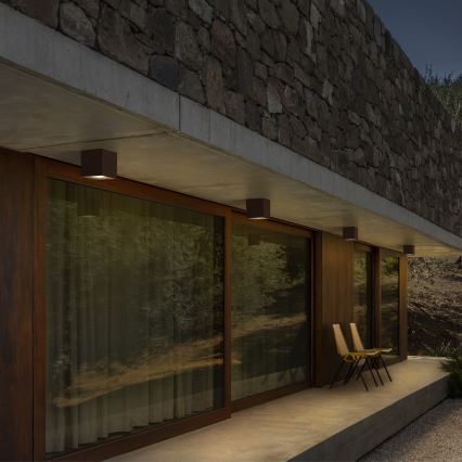 Ideal Lux - Spot exterior TECHO 1xGU10/20W/230V 9x9 cm IP54 maro