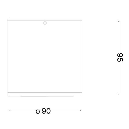 Ideal Lux - Spot exterior TECHO 1xGU10/20W/230V Ø 9 cm IP54 antracit