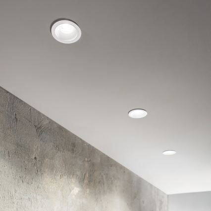 Ideal Lux - Corp de iluminat încastrat LED GAME TRIM, 11W, 230V, 4000K, CRI 90, Ø 8,5 cm, IP40, alb