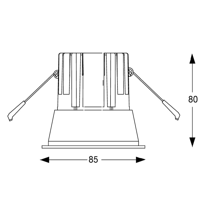 Ideal Lux - Corp de iluminat încastrat LED GAME TRIM, 11W, 230V, 4000K, CRI 90, Ø 8,5 cm, IP40, alb