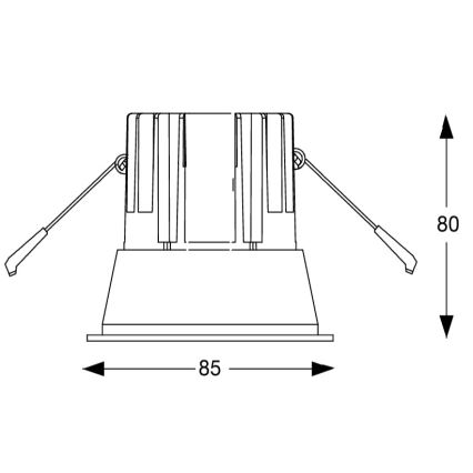 Ideal Lux GAME TRIM - Corp încastrat LED/11W/230V 3000K CRI 90 Ø 8,5 cm IP40 auriu/alb