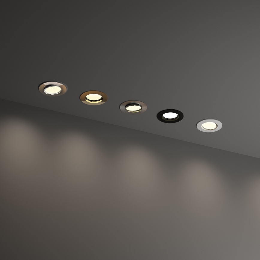 Ideal Lux - Spot încastrat SWING, 1xGU10/28W/230V, Ø 8,2 cm, crom mat