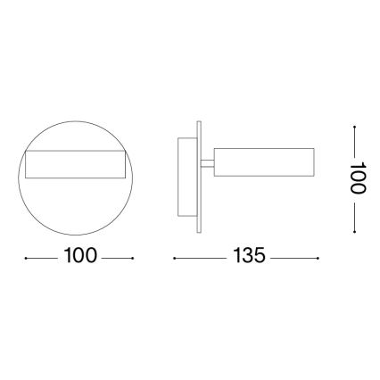 Ideal Lux - Spot LED de perete OBY LED/6W/230V CRI 90 alb