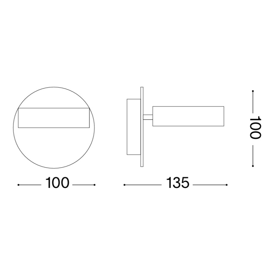 Ideal Lux - Spot LED de perete OBY LED/6W/230V CRI 90 alb