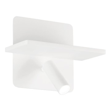 Ideal Lux - Spot LED de perete PIANO, 10W, 230V, CRI 90, USB, alb