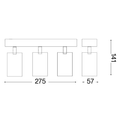Ideal Lux - Spot LED DYNAMITE 3xGU10/7W/230V CRI 90 alamă