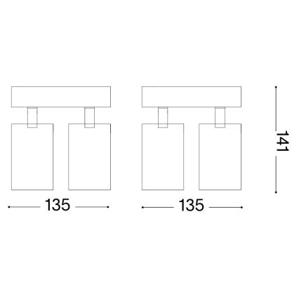 Ideal Lux - Spot LED DYNAMITE 4xGU10/7W/230V CRI 90 alamă