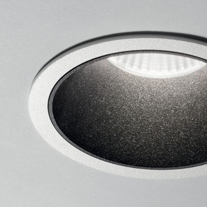 Ideal Lux - Spot LED încastrat GAME TRIM, 11W, 230V, 3000K, CRI 90, Ø 8,5 cm, IP40, negru/alb