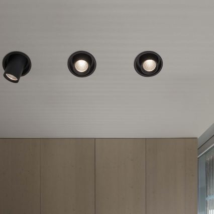 Ideal Lux - Spot LED încastrat NOVA, 20W, 230V, 4000K, CRI 90, Ø 15,4 cm, negru