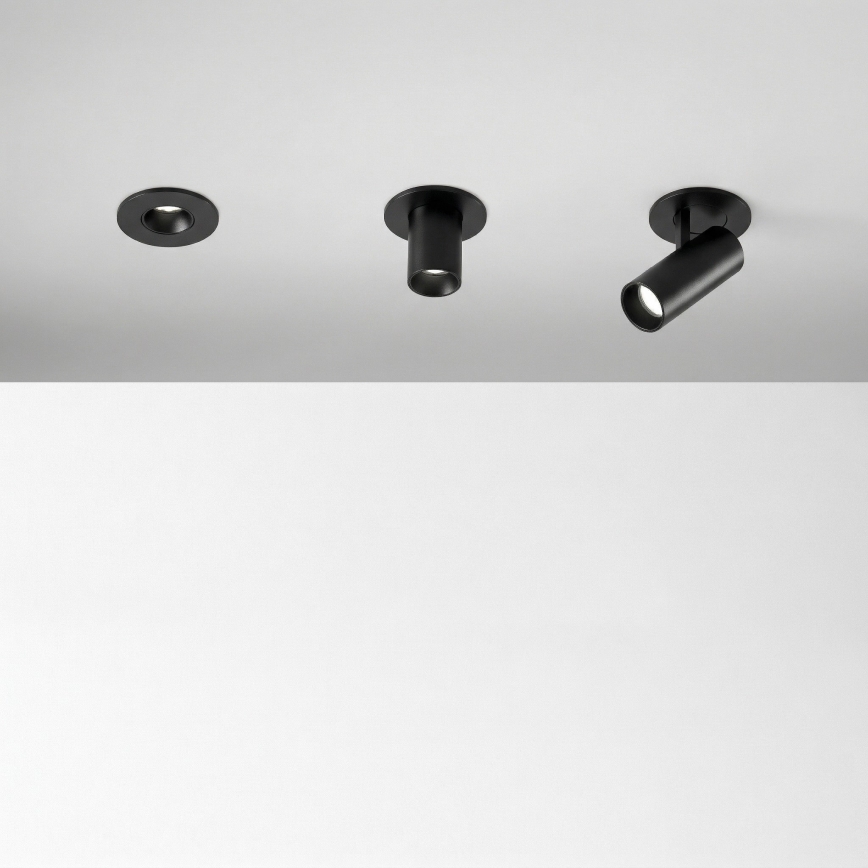 Ideal Lux - Spot LED tavan încastrat NOVA, 6W, 230V, 3000K, CRI 90, Ø 6,8 cm, negru