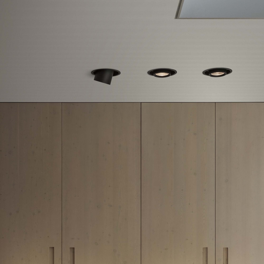 Ideal Lux - Spot LED tavan încastrat NOVA, 6W, 230V, 3000K, CRI 90, Ø 6,8 cm, negru