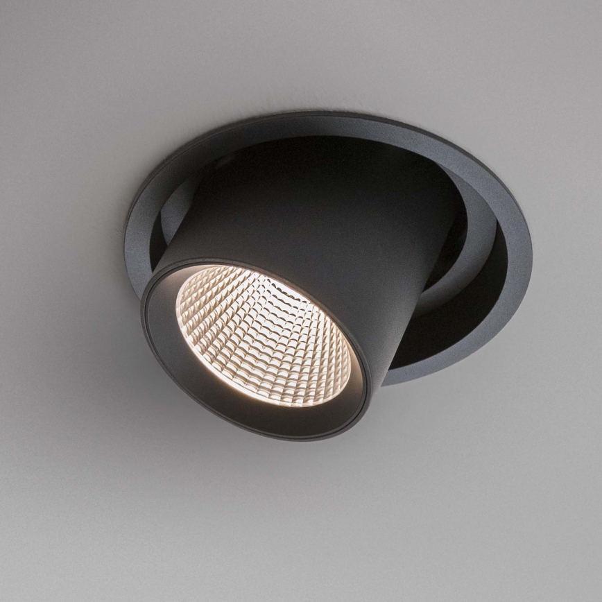 Ideal Lux - Spot LED tavan încastrat NOVA, 6W, 230V, 3000K, CRI 90, Ø 6,8 cm, negru