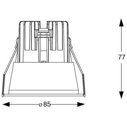Ideal Lux - Spot LED încastrat pentru baie GAME TRIM LED/11W/230V 3000K CRI 90 Ø 8,5 cm IP65 alb