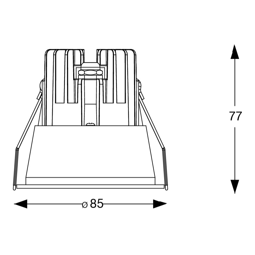Ideal Lux - Spot LED încastrat pentru baie GAME TRIM LED/11W/230V 3000K CRI 90 Ø 8,5 cm IP65 alb