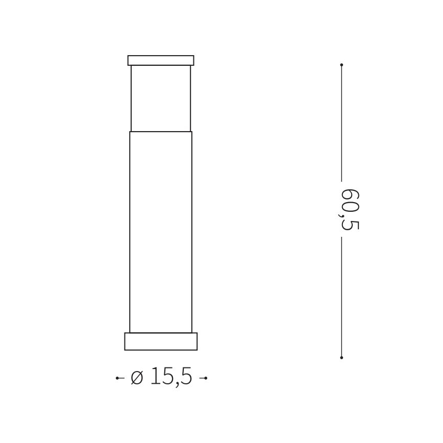 Ideal Lux TRONCO - lampă de exterior 1xE27/42W/230V 60 cm IP65 antracit