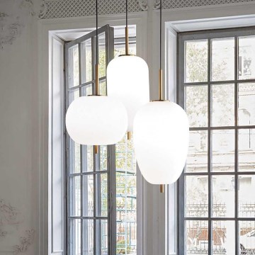 Ideal Lux - UMILE lustră LED suspendată pe cablu, 55W/230V, Ø 63 cm, CRI 90, alamă/alb