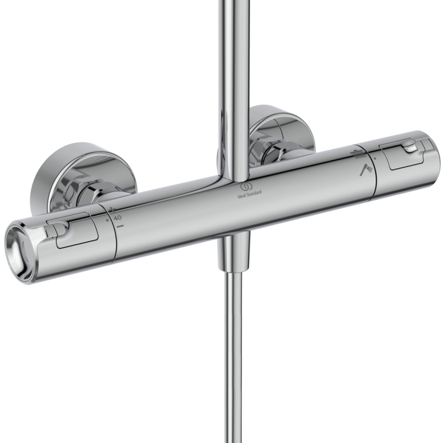 Ideal Standard A7565AA - Set de duș cu baterie termostatică CERATHERM T50, crom lucios