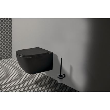 Ideal Standard T3546V3 - Vas WC suspendat TESI cu capac SoftClose, ceramică/negru