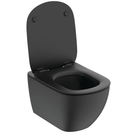 Ideal Standard T3546V3 - Vas WC suspendat TESI cu capac SoftClose, ceramică/negru