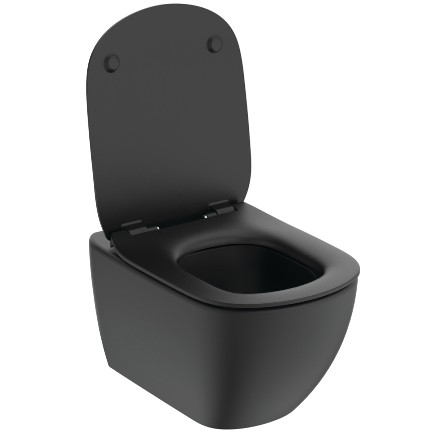 Ideal Standard T3546V3 - Vas WC suspendat TESI cu capac SoftClose, ceramică/negru