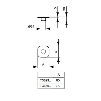 Ideal Standard T3629AA - Ventil de scurgere pentru lavoar CLICK-CLACK 8,5 cm, crom lucios