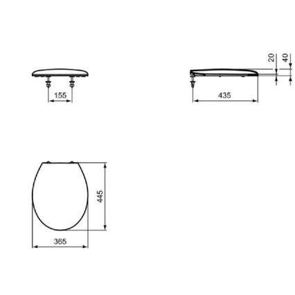 Ideal Standard W303801 - capac WC alb