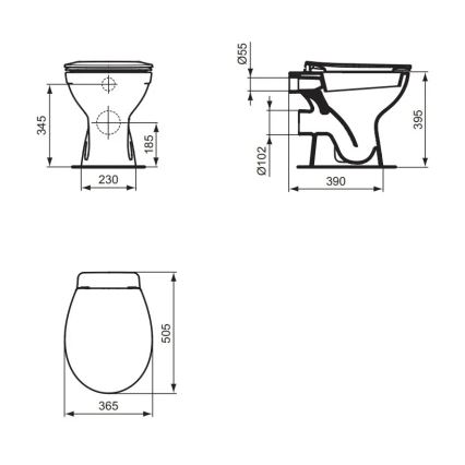 Ideal Standard W333101 - Vas WC pe podea EUROVIT ceramică/albă