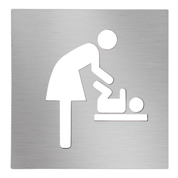 Ikona - Masă de înfășat 12 x 12 cm, inox/argintiu