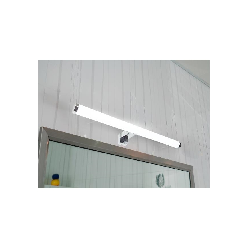 Iluminare LED pentru oglindă de baie, 10W, 230V, 45 cm, IP44, crom lucios