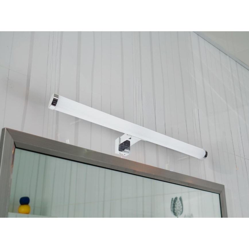 Iluminare LED pentru oglindă de baie, 10W, 230V, 45 cm, IP44, crom lucios