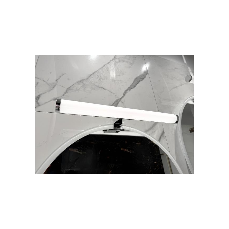 Iluminare LED pentru oglindă de baie, 10W, 230V, 45 cm, IP44, crom lucios