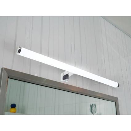 Iluminare LED pentru oglindă de baie, 12 W, 230 V, 59,5 cm, IP44, crom lucios