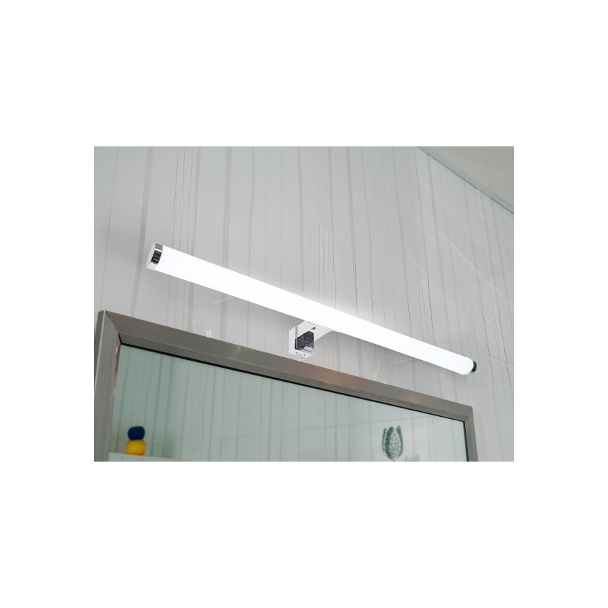 Iluminare LED pentru oglindă de baie, 12 W, 230 V, 59,5 cm, IP44, crom lucios
