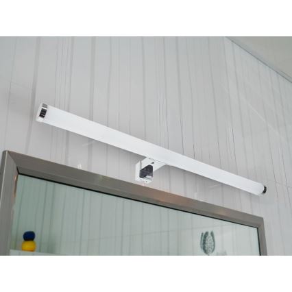 Iluminare LED pentru oglindă de baie, 12 W, 230 V, 59,5 cm, IP44, crom lucios