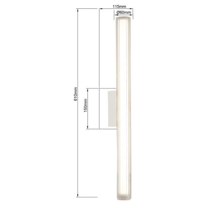 Lumină pentru oglindă de baie LINEA LED/12W/230V 3000/4000/6000K IP44 61 cm alb