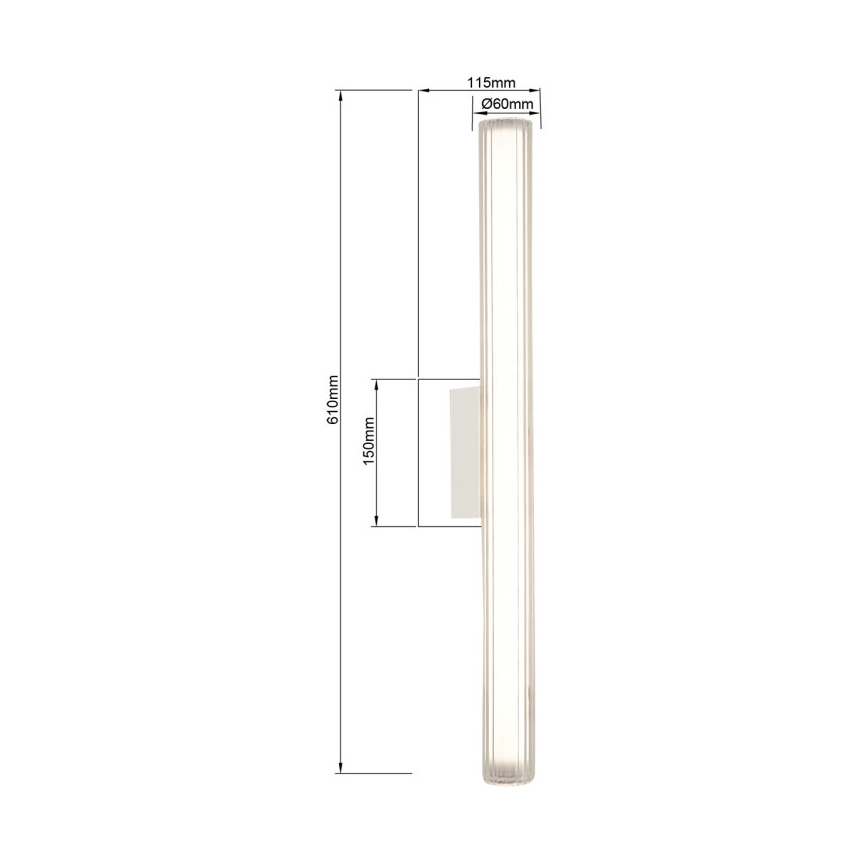 Lumină pentru oglindă de baie LINEA LED/12W/230V 3000/4000/6000K IP44 61 cm alb