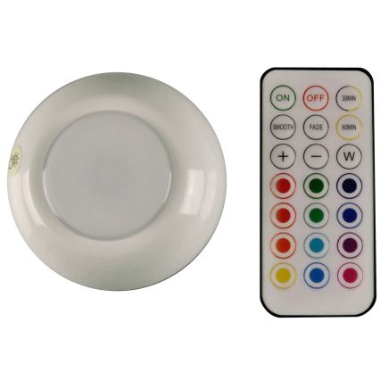 Iluminare LED RGBW reglabilă pentru mobilier LED/0,5W/4,5V 3xAAA alb + telecomandă