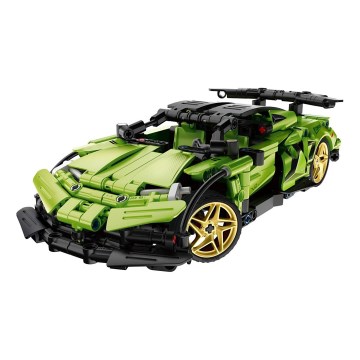 iM.Master - Set de construcție: mașină de curse, 429 piese, alimentată cu 3x AAA, cu telecomandă