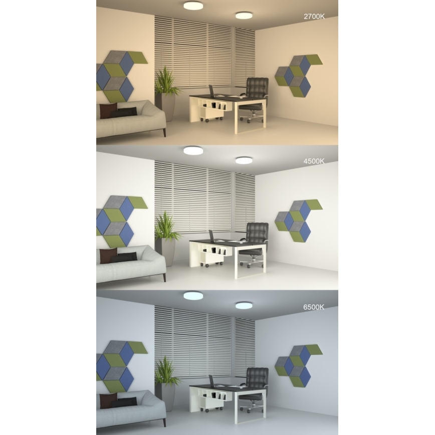 Plafonier LED reglabil intensitate LED/42W/230V 40 cm cu telecomandă