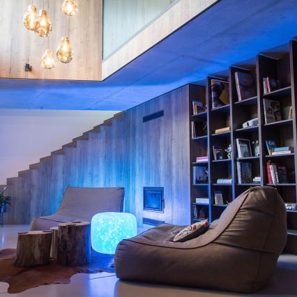 LED Taburet gonflabil cu telecomandă LED/5V/60cm