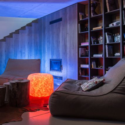 LED Taburet gonflabil cu telecomandă LED/5V/60cm