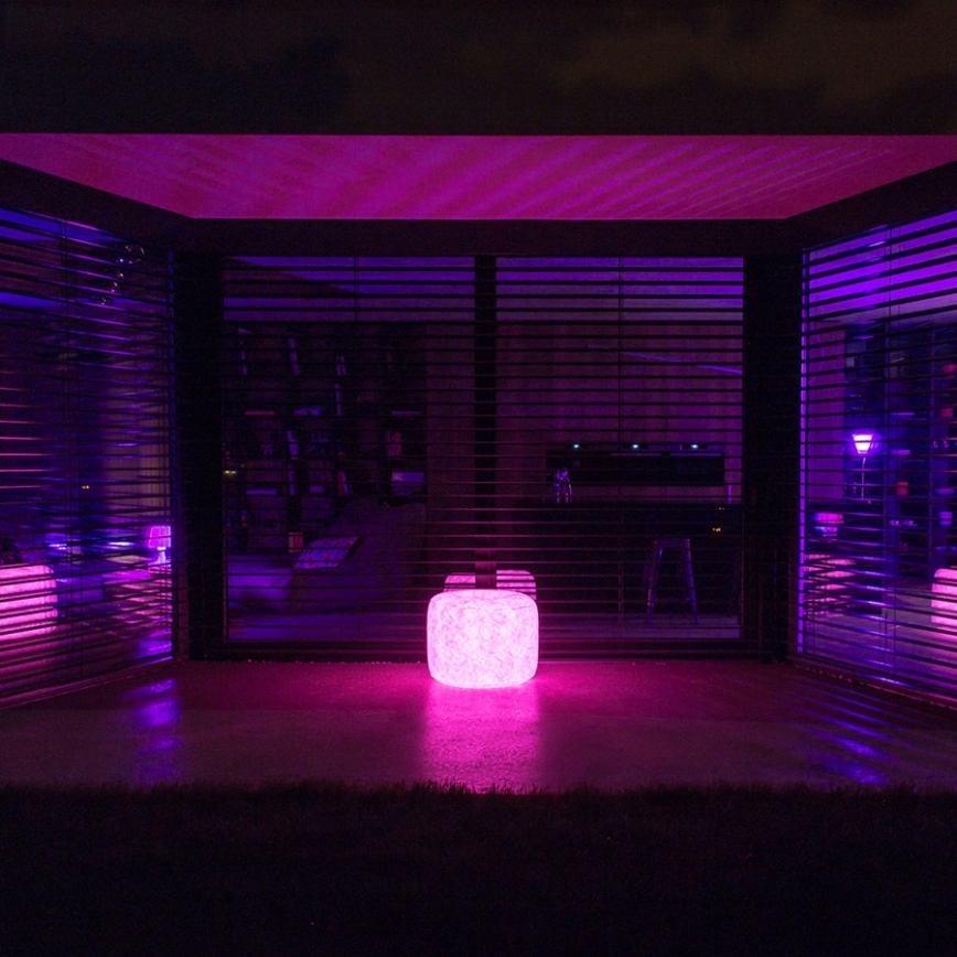 LED Taburet gonflabil cu telecomandă LED/5V/60cm