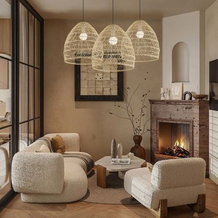 Lustră suspendată cu cablu BOHO DELICADO 1xE27/40W/230V Ø 38 cm