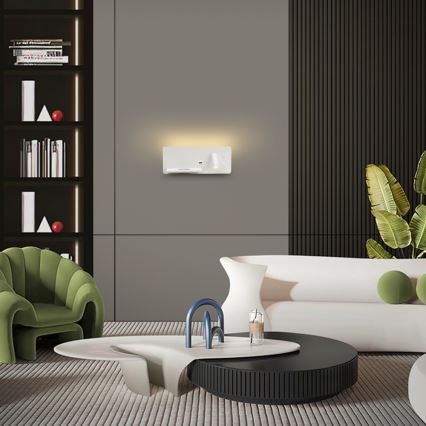 Immax 08286L - Aplica LED de perete cu poliță, port USB și încărcare wireless Be PREPARE LED/3W/230V + LED/3W albă